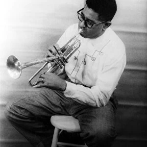 DIZZY GILLESPIE (1917-1993). American jazz musician. Photographed by Carl Van Vechten, 1955