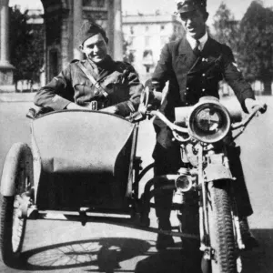 ERNEST HEMINGWAY (1899-1961). American writer. As a soldier in World War I, Milan, Italy, photographed 1918