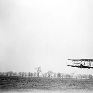 Flight 85, piloted by Orville Wright, over Huffman Prairie at Dayton, Ohio, 16 November 1904