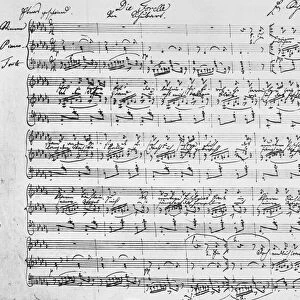 FRANZ SCHUBERT (1797-1828). Austrian composer. Handwritten dedication copy, 1821