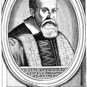 GALILEO GALILEI (1564-1642). Italian astronomer and physicist. Line engraving, Flemish, 1695