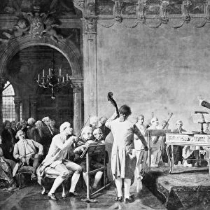 GIOVANNI PAISIELLO (1741-1816). Italian composer. Paisiello is shown conducting