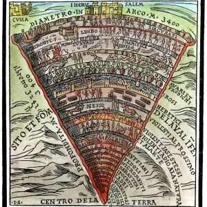 Woodcut Print of Dante's Inferno, 1520 Woodcut Print of Dante's Inferno, 1520