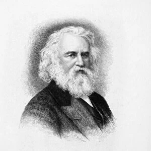 HENRY WADSWORTH LONGFELLOW (1807-1882). American poet. Etching by Samuel Hollyer (1826-1919)