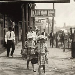 HINE: GEORGIA, 1913. Two young girls working as Dinner-Toters delivering food