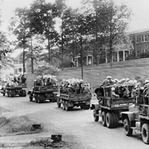 INTEGRATION: OLE MISS, 1962. Heavy military presence on the University of Mississippi