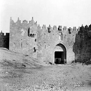JERUSALEM: DAMASCUS GATE. The entrance of the Damascus Gate in the Old City of Jerusalem