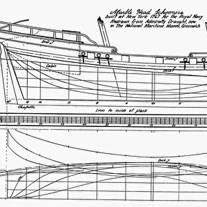 Lines of the Marblehead-type schooners Sir Edward Hawke and Earl of Egremont, built at New York for the British Navy in 1767