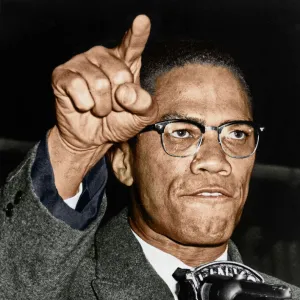 MALCOLM X (1925-1965). Born Malcolm Little. American religious and political leader