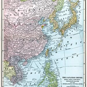 MAP: EAST ASIA, 1907. Map of East Asia, 1907, published in the United States