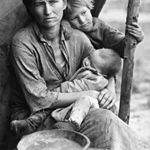 MIGRANT MOTHER, 1936. Florence Thompson, a 32-year-old migrant worker and mother of seven