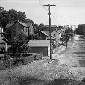MOUNT PLEASANT, 1935. A back street in Mount Pleasant, Pennsylvania