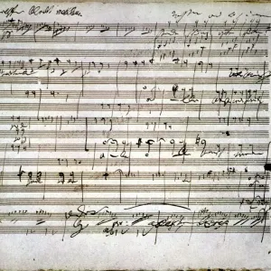 Beethoven's Ninth Symphony Manuscript Print Beethoven's Ninth Symphony Manuscript Print