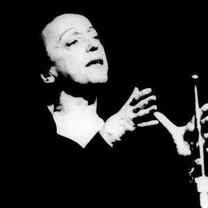 Edith Piaf Print, 1961 Concert Photograph Edith Piaf Print, 1961 Concert Photograph