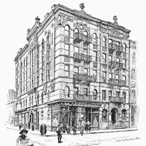 NEW YORK CITY: TENEMENT. A New Tenement of the Better Sort - One of Many Erected by Private Enterprise. Tenement building in New York City. Line engraving, 1893