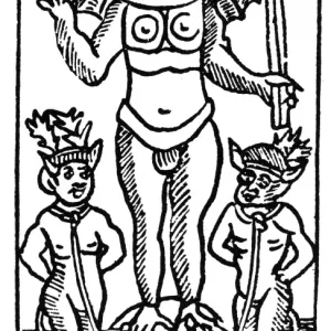 16th-century French woodcut print of The Devil 16th-century French woodcut print of The Devil