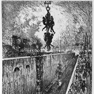 PENNELL: GATUN LOCK, 1912. Gatun Lock - end of the day