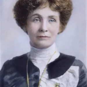 Emmeline Pankhurst Print - Oil over photograph portrait Emmeline Pankhurst Print - Oil over photograph portrait