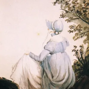 Jane Austen Print, Watercolor by Cassandra Austen, 1804 Jane Austen Print, Watercolor by Cassandra Austen, 1804
