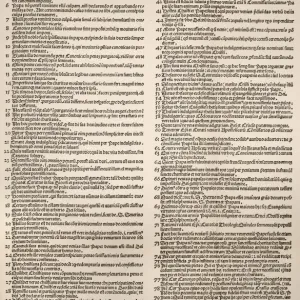 Print of Martin Luther's 95 theses nailed to a church door in 1517 Print of Martin Luther's 95 theses nailed to a church door in 1517