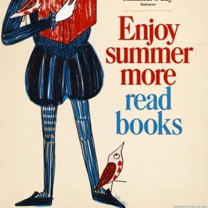 POSTER: BOOKS, 1966. Enjoy summer more, read books. Poster by Bill Sokol, 1966