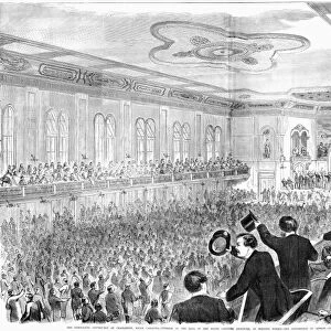 PRESIDENTIAL CAMPAIGN, 1860. The Democratic National Convention in session at South
