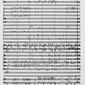RACHMANINOFF: MANUSCRIPT. Autograph manuscript page of Sergei Rachmaninoffs Concerto No