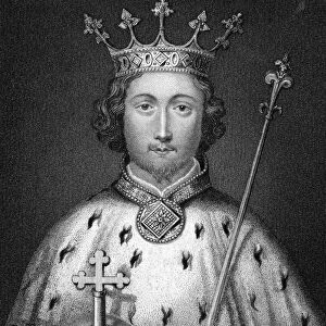 RICHARD II (1367-1400). King of England 1377-99. Steel engraving, 19th century