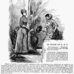SAPOLIO SOAP AD, 1886. American advertisement, 1886