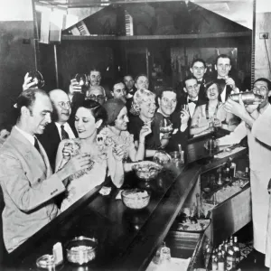 A scene at a bar in Greenwich Village, after the repeal of Prohibition, 1933