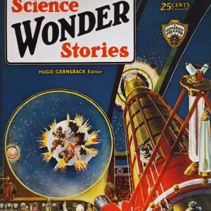 1930 Science Fiction Magazine Print Art. Art Prints, Posters