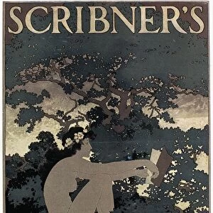 Scribners magazine cover. Lithograph, 1897, by Maxfield Parrish