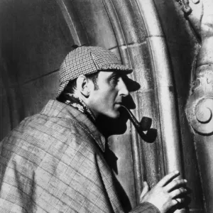 SHERLOCK HOLMES. Basil Rathbone (1892-1967). English actor. In the role of Sherlock Holmes