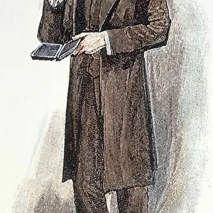 SHERLOCK HOLMES. Sherlock Holmes. Drawing by Sidney Paget for Arthur Conan Doyle s