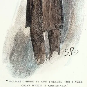 SHERLOCK HOLMES. Sherlock Holmes. Drawing by Sidney Paget for Arthur Conan Doyle s