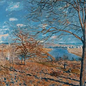 SISLEY: THE LOING, 1881. Banks of the Loing - Autumn Effect. Oil on canvas, Alfred Sisley