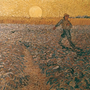 VAN GOGH: SOWER, 1888. Oil on canvas by Vincent Van Gogh