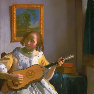 VERMEER: GUITAR PLAYER. By Johannes Vermeer