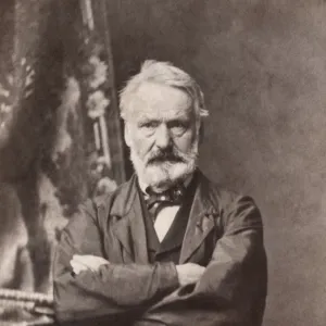 VICTOR HUGO (1802-1885). French man of letters. Original carte-de-visite photograph, c1865