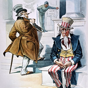 W. MCKINLEY CARTOON, 1896. American cartoon by J. S. Pughe, 1896, suggesting that Monopoly would be welcome at the White House When McKinley is President