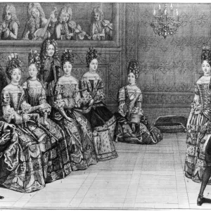 Print of a Palace of Versailles Reception Room, 1694-1696 Print of a Palace of Versailles Reception Room, 1694-1696