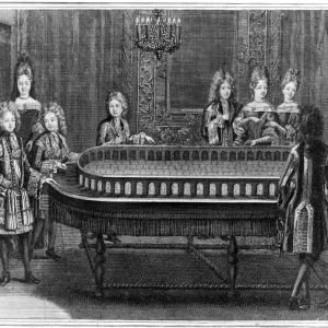 Etching Print: Waiting in the Fourth Room of Versailles Apartments Etching Print: Waiting in the Fourth Room of Versailles Apartments