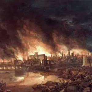 Print of the Great Fire of London, 1666 Print of the Great Fire of London, 1666
