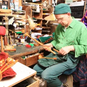 Bagpipe Maker Julian Goodacre Print, Peppelie Scotland Bagpipe Maker Julian Goodacre Print, Peppelie Scotland