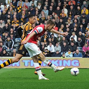 Aaron Ramsey Scores Under Pressure Against Curtis Davies: Hull City vs Arsenal (2014)