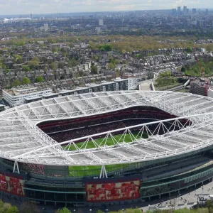 Aerial view of Emirates Stadium. Arsenal v Chelsea, barclays Premier League