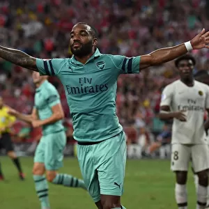 Alexandre Lacazette's Stunning Goal: Arsenal Upsets Paris Saint-Germain in 2018 Pre-Season Clash, Singapore