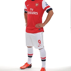 Arsenal 2013-14 Squad Photocall: Lukas Podolski