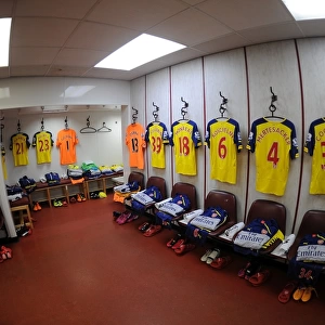 Arsenal Changing Room Before Burnley Match, Premier League 2014/15