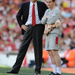Arsenal manager Arsene Wenger with Doctor Gary O Driscoll